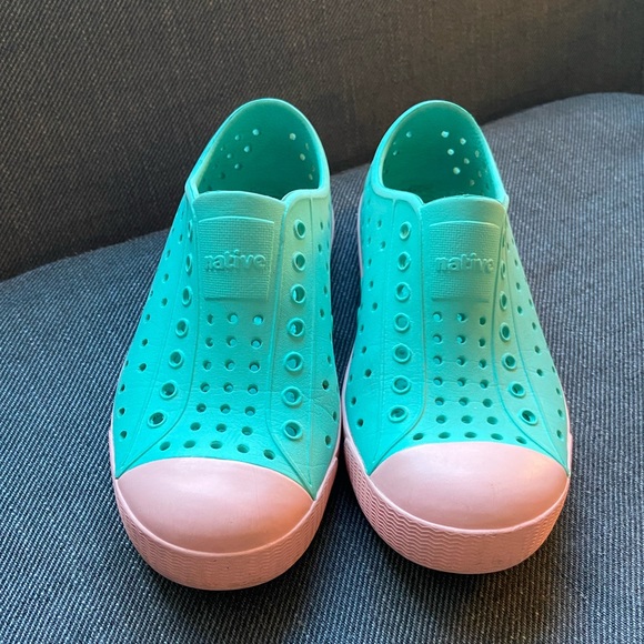 Native Shoes Other - Native girls shoes. Size 13. Pink and green. Great condition!